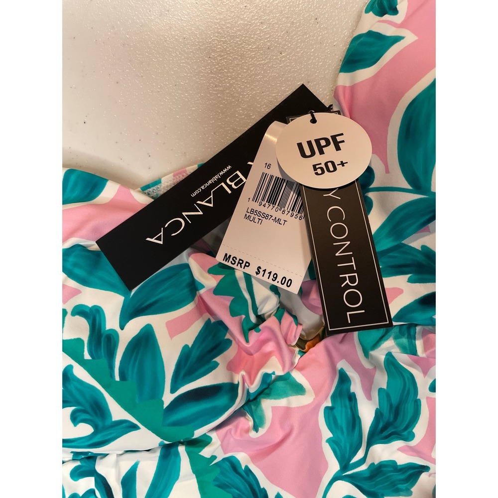 La Blanca Womens Over The Shoulder Tankini Swimsuit Top, 16 - Picture 3 of 6